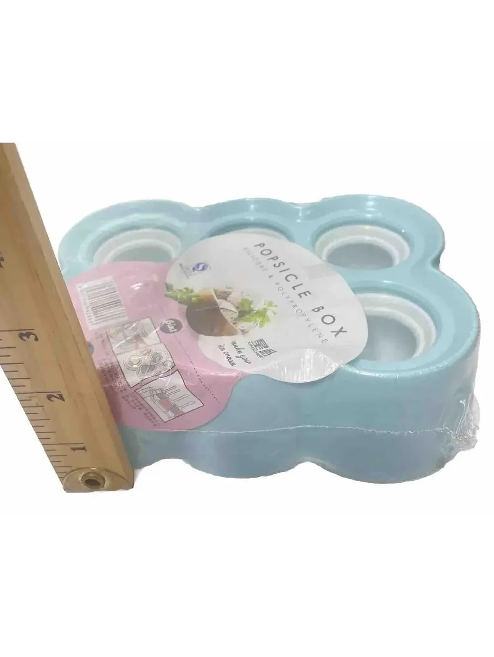 Popsicle Silicone Reusable Ice Pops Maker 6-Piece Kitchen Mold for Kids & Adults